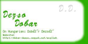 dezso dobar business card